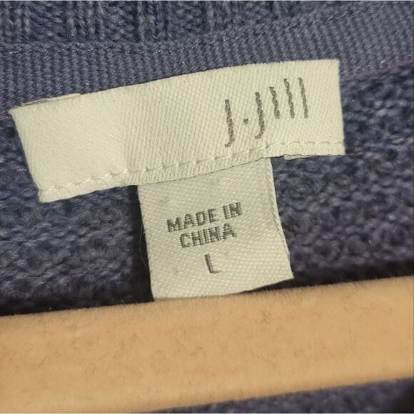 J. Jill Blue Long Fit Button Up Sweater Cardigan. L - Picture 10 of 10